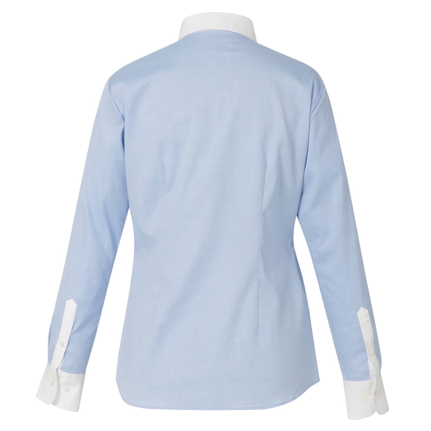 ●Women's 100% Cotton Non Iron White Collared Long Sleeve Shirt
