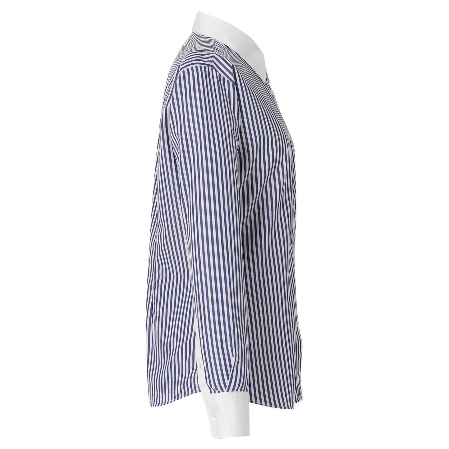 ●Women's 100% Cotton Non Iron White Collared Long Sleeve Shirt