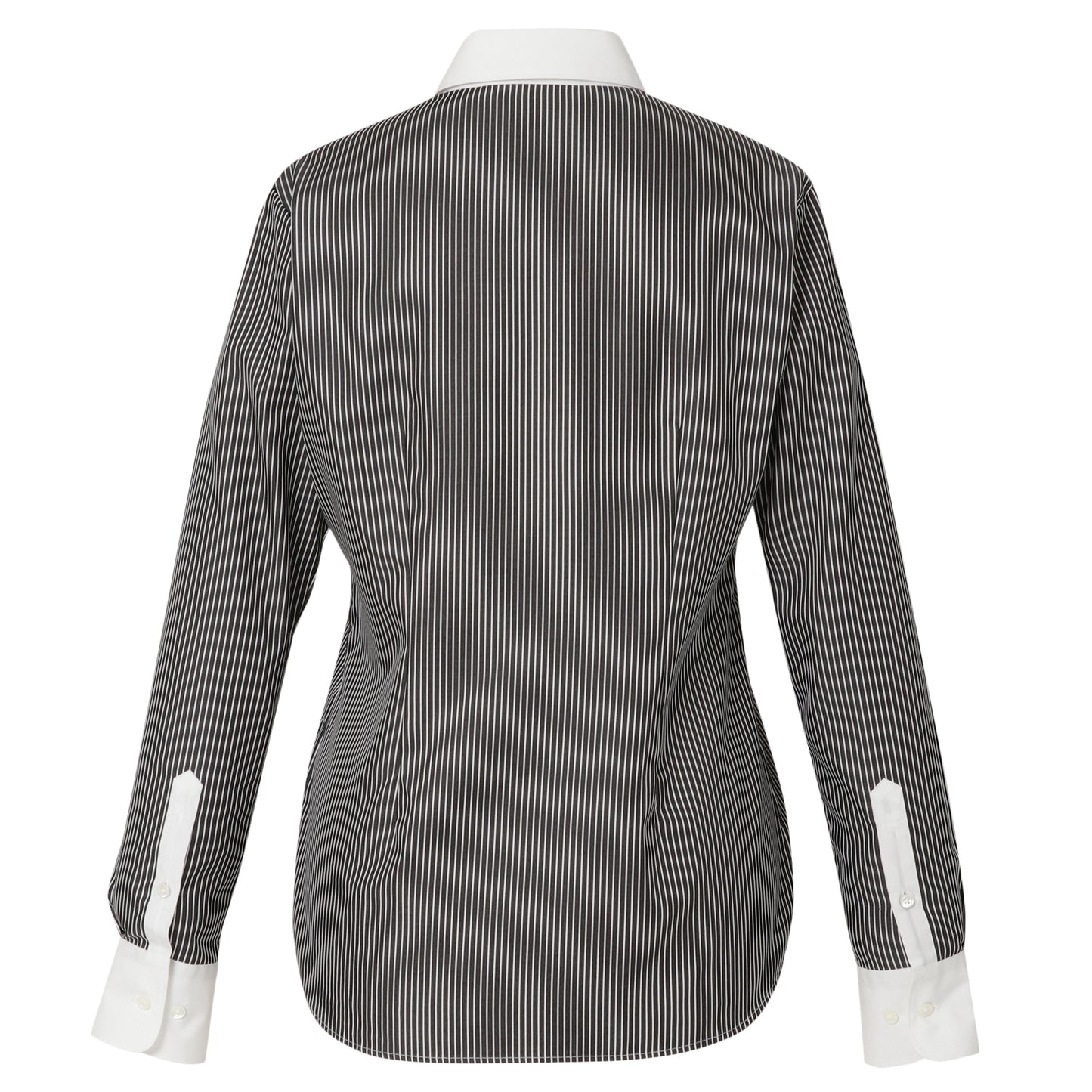 ●Women's 100% Cotton Non Iron White Collared Long Sleeve Shirt