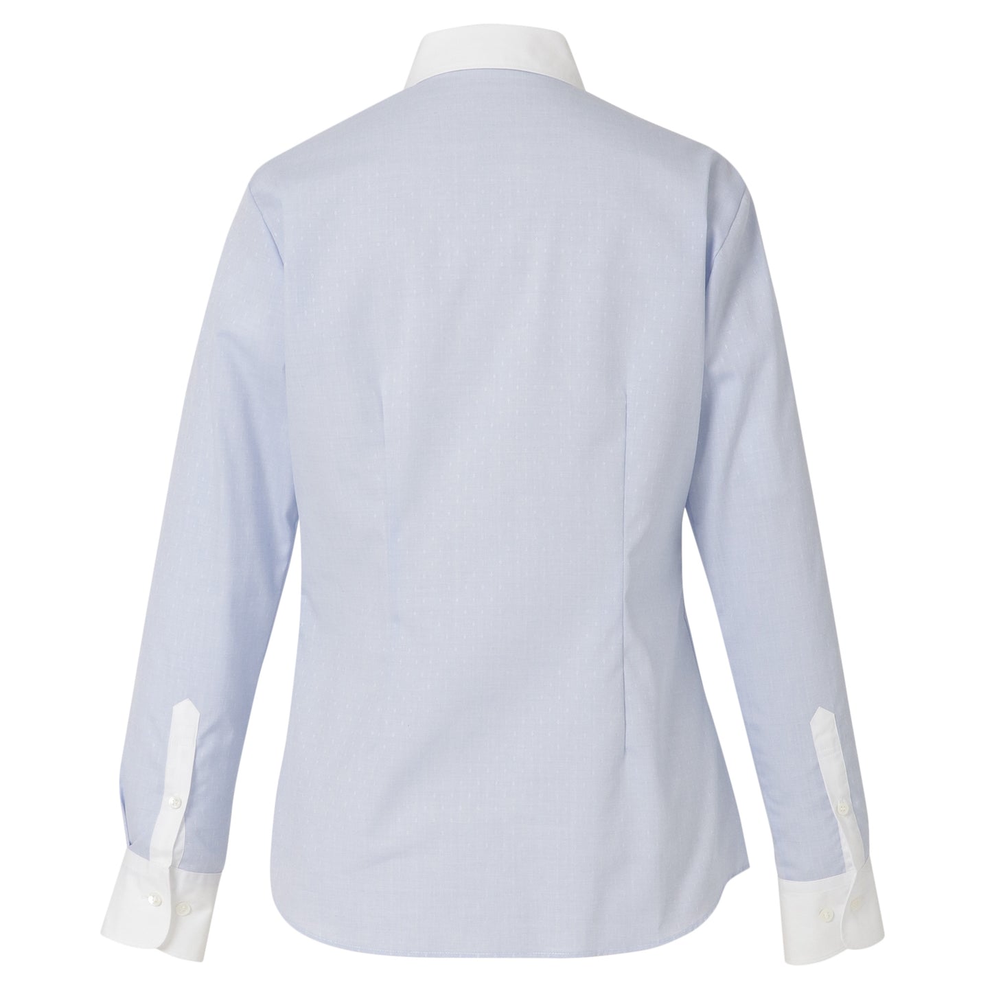 ●Women's 100% Cotton Non Iron White Collared Long Sleeve Shirt