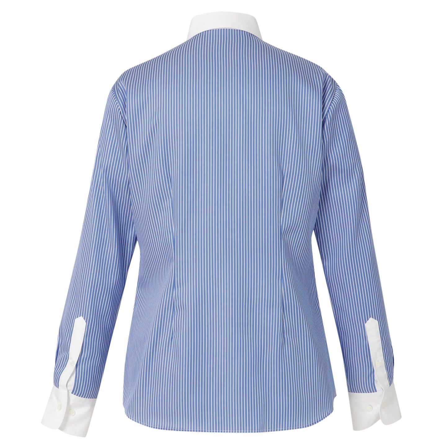 ●Women's 100% Cotton Non Iron White Collared Long Sleeve Shirt