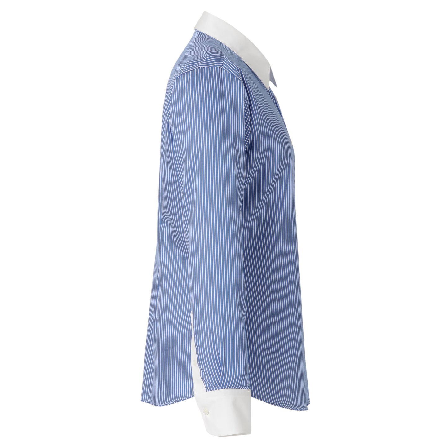 ●Women's 100% Cotton Non Iron White Collared Long Sleeve Shirt