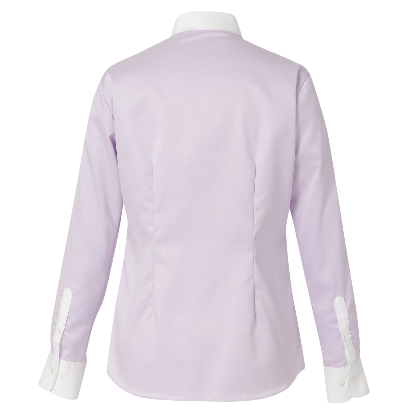 ●Women's 100% Cotton Non Iron White Collared Long Sleeve Shirt