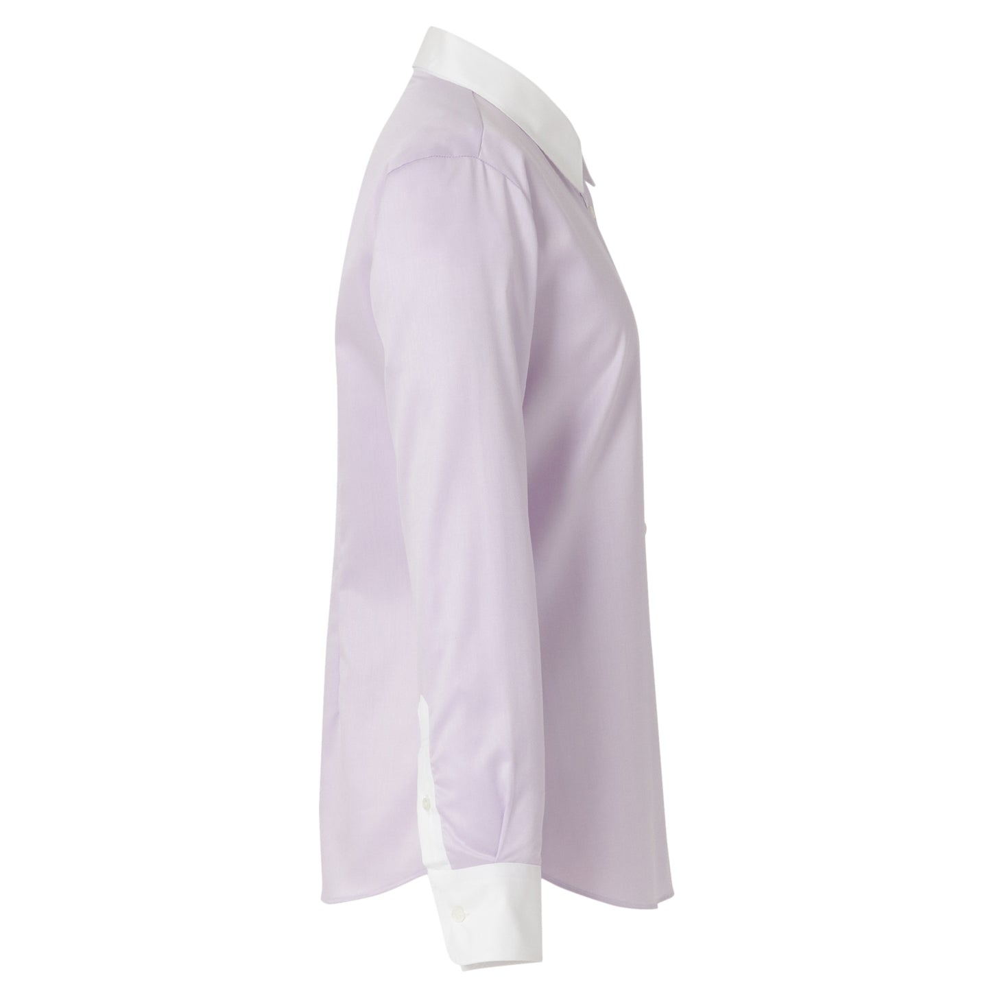 ●Women's 100% Cotton Non Iron White Collared Long Sleeve Shirt