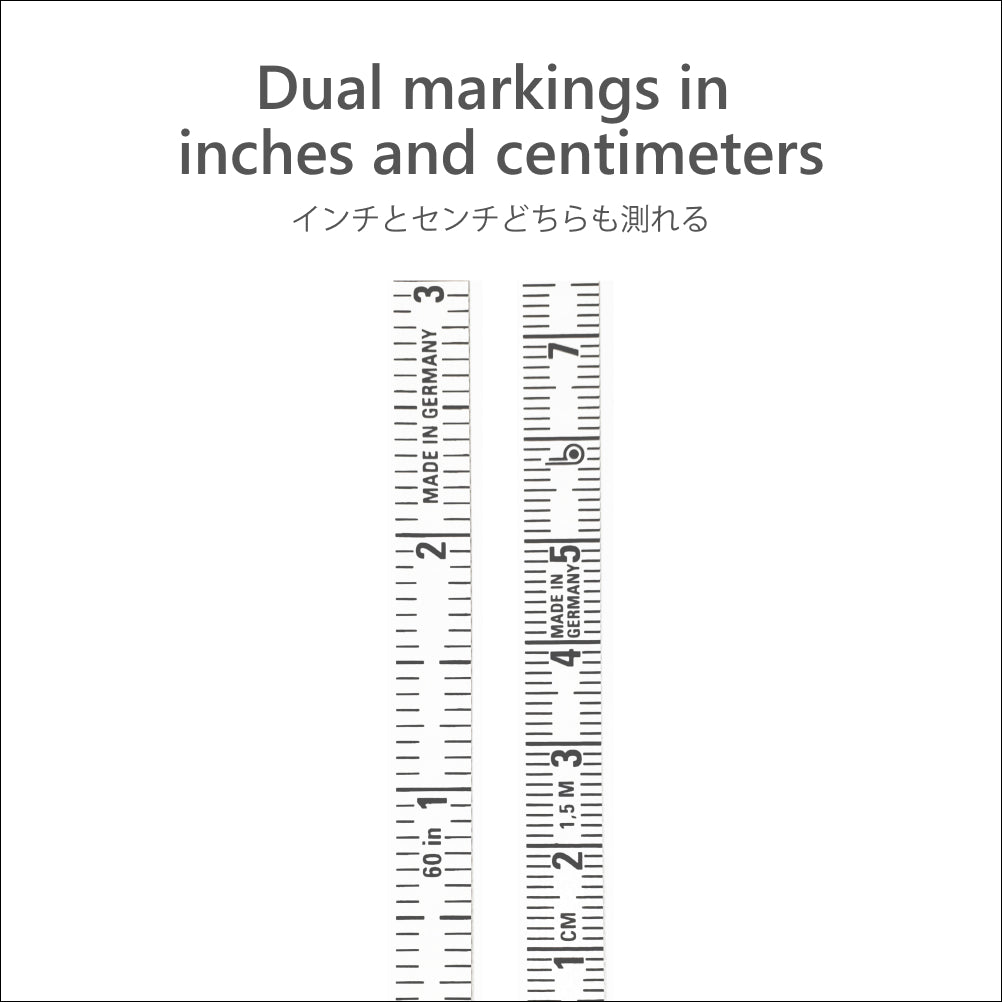 LEONIS 多機能インチセンチメジャー (キーリング付き) 150cm/60inch