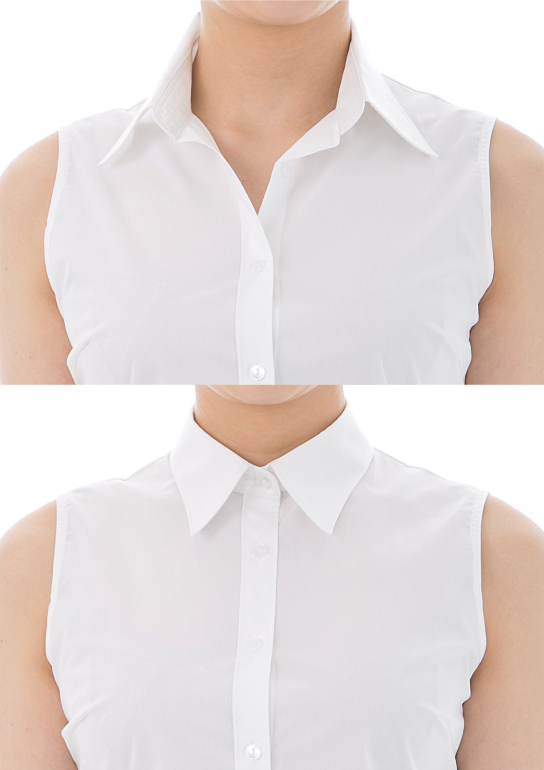 Premium Stretch & Easy Care Sleeveless White - LEONIS SHIRTS & FAVORITES