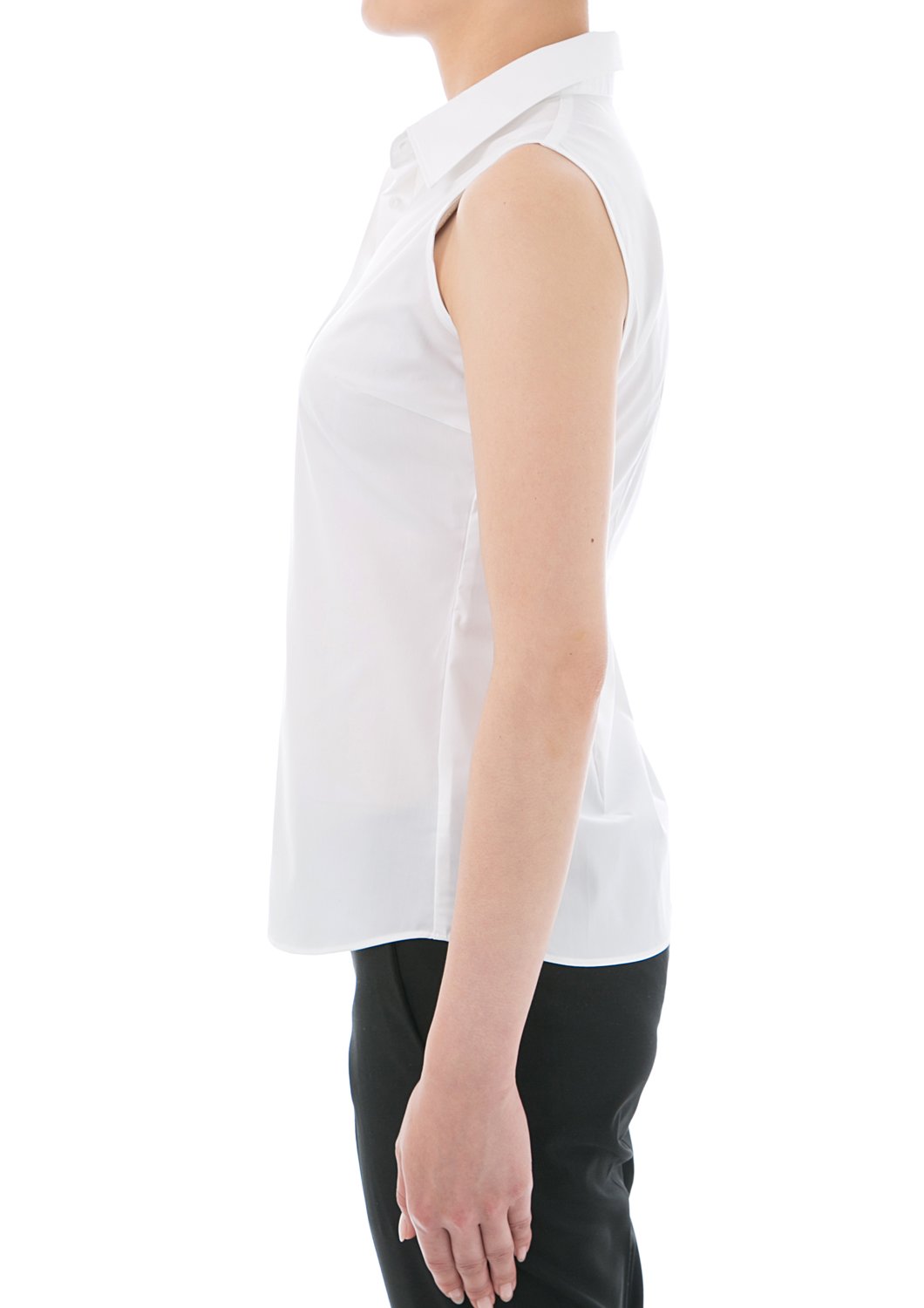 Premium Stretch & Easy Care Sleeveless White - LEONIS SHIRTS & FAVORITES