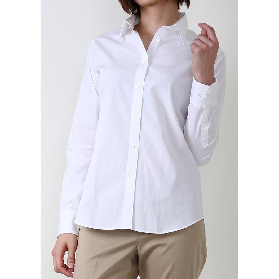 Premium Stretch & Easy Care Poplin Long Sleeve Shirt White - LEONIS SHIRTS & FAVORITES