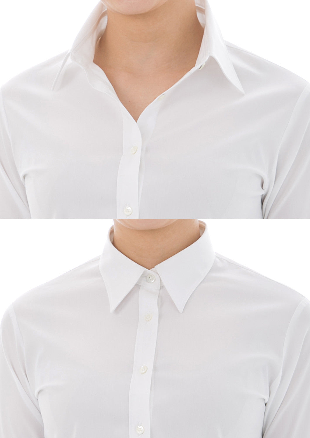 Fine Cotton Long Sleeve Classic Fit Shirt White - LEONIS SHIRTS & FAVORITES