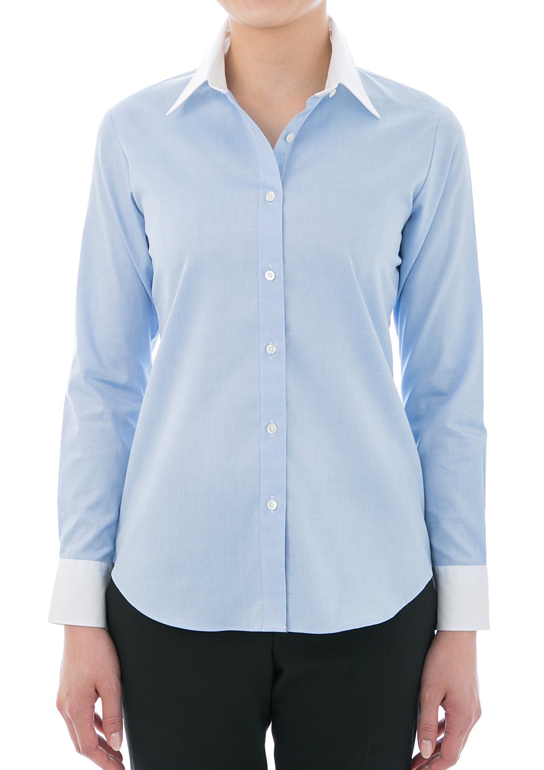 100% Cotton Wrinkle-free<br>White Collared Dress Shirt #.005 - LEONIS SHIRTS & FAVORITES