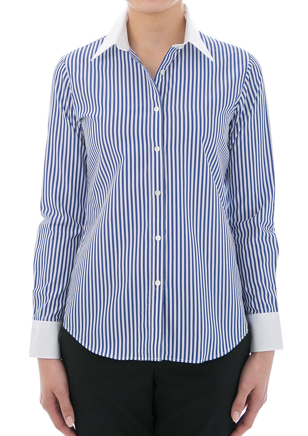 100% Cotton Wrinkle-free<br>White Collared Dress Shirt #.008 - LEONIS SHIRTS & FAVORITES