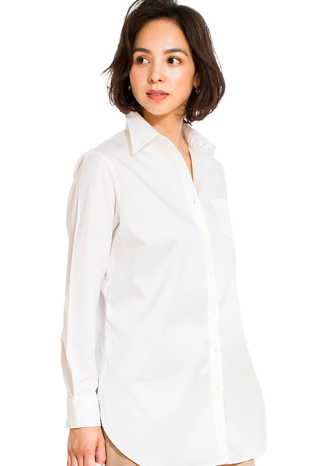 Premium Stretch Easy Care Relaxed Long Sleeve Shirt White - LEONIS SHIRTS & FAVORITES