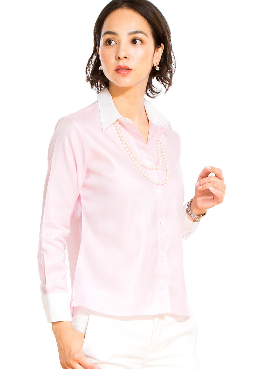 Non Iron Bracelet-Length Sleeve Untucked Shirt Pink - LEONIS SHIRTS & FAVORITES