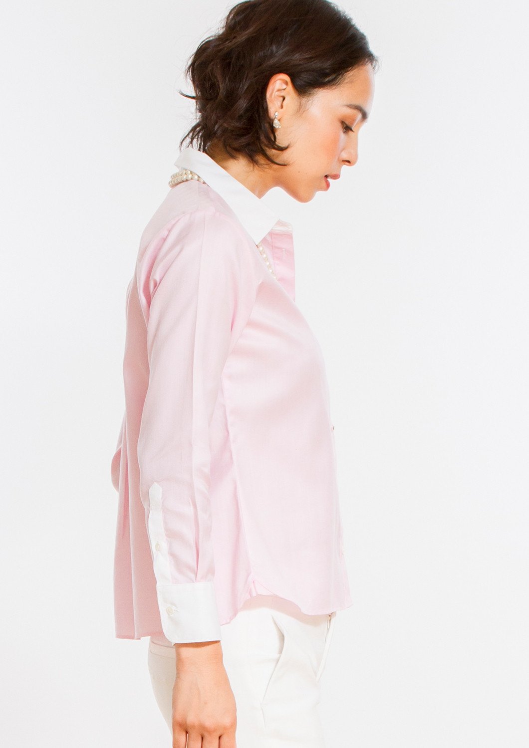 Non Iron Bracelet-Length Sleeve Untucked Shirt Pink - LEONIS SHIRTS & FAVORITES