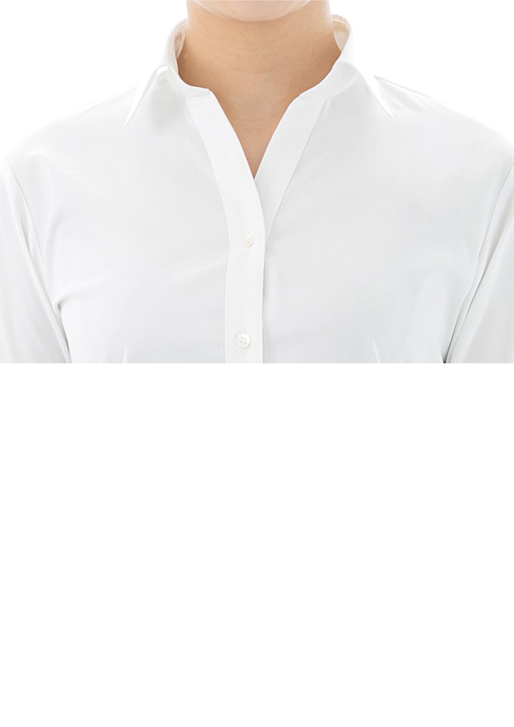 Premium Stretch & Easy Care Open Collar White Shirt - LEONIS SHIRTS & FAVORITES