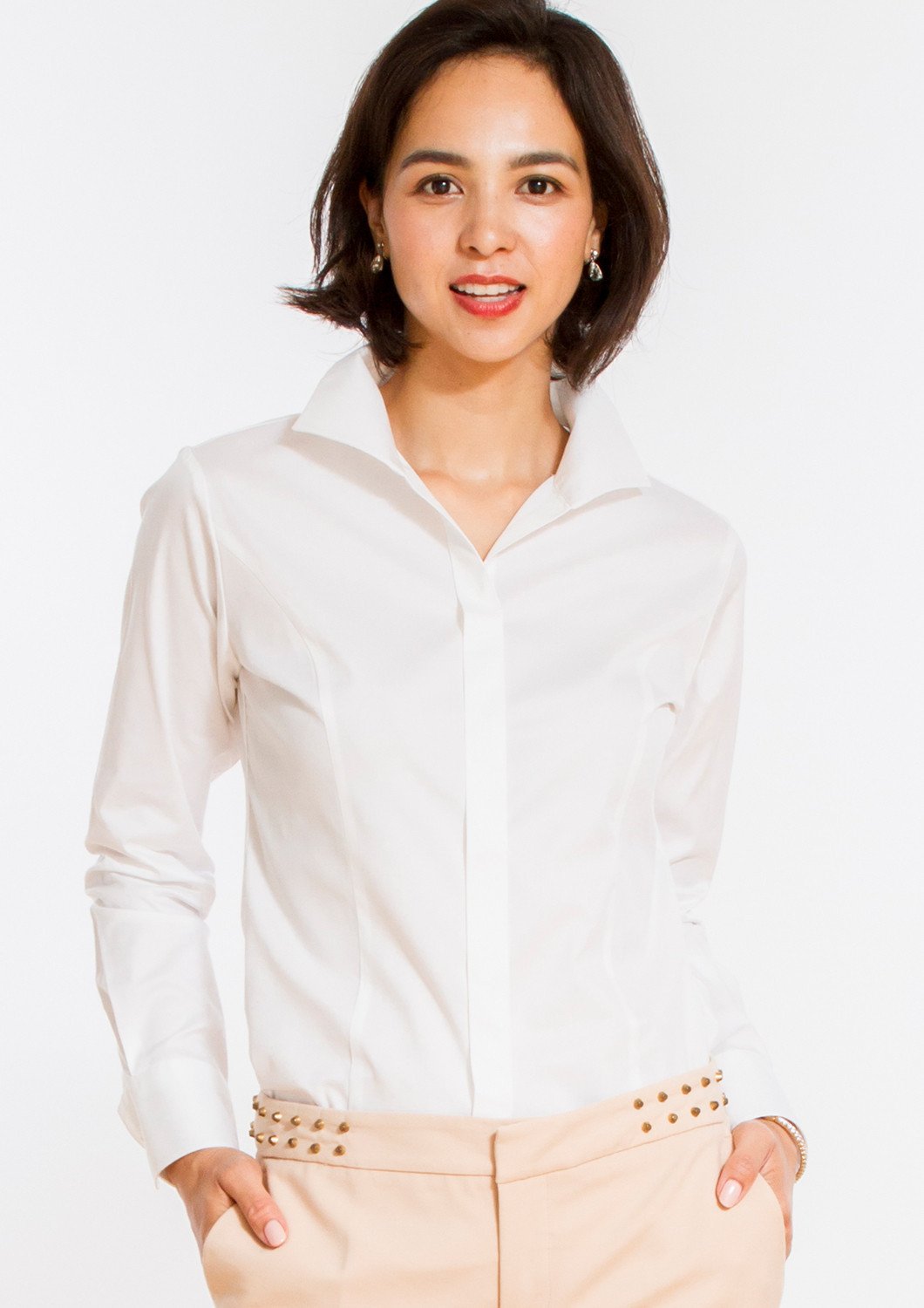 Premium Stretch & Easy Care Stand Collar Shirt - LEONIS SHIRTS & FAVORITES